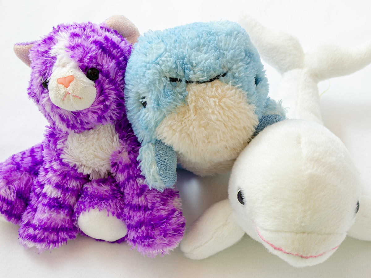 Three stuffed animals.