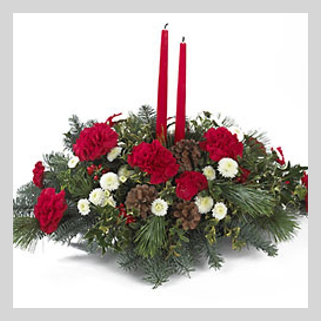 image of a holiday centerpiece