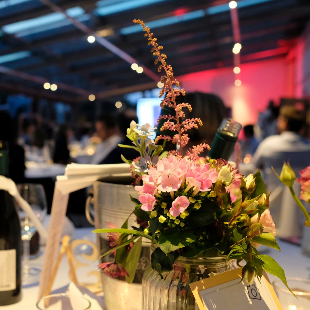 flower arrangement at an event